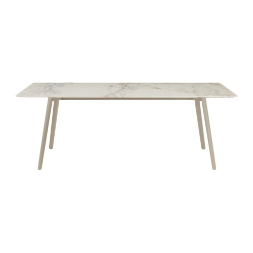 Metal table with a marble top 210х100