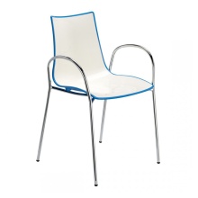 Chaise en plastique et métal B-2610 Zebra Bicolore Chaise en plastique et métal B-2610 Zebra Bicolore