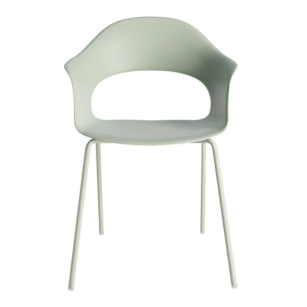 Stackable chair with steel legs and technopolymer shell B-2696 Lady