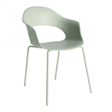 Stackable chair with steel legs and technopolymer shell B-2696 Lady