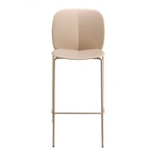 Outdoor bar stool with technopolymer shell and steel frame H-2715 Mentha