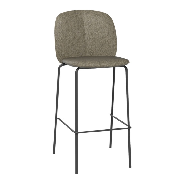 Tabouret de bar tapissé en métal