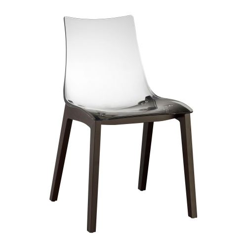 Chaise transparente et bois Chaise transparente et bois