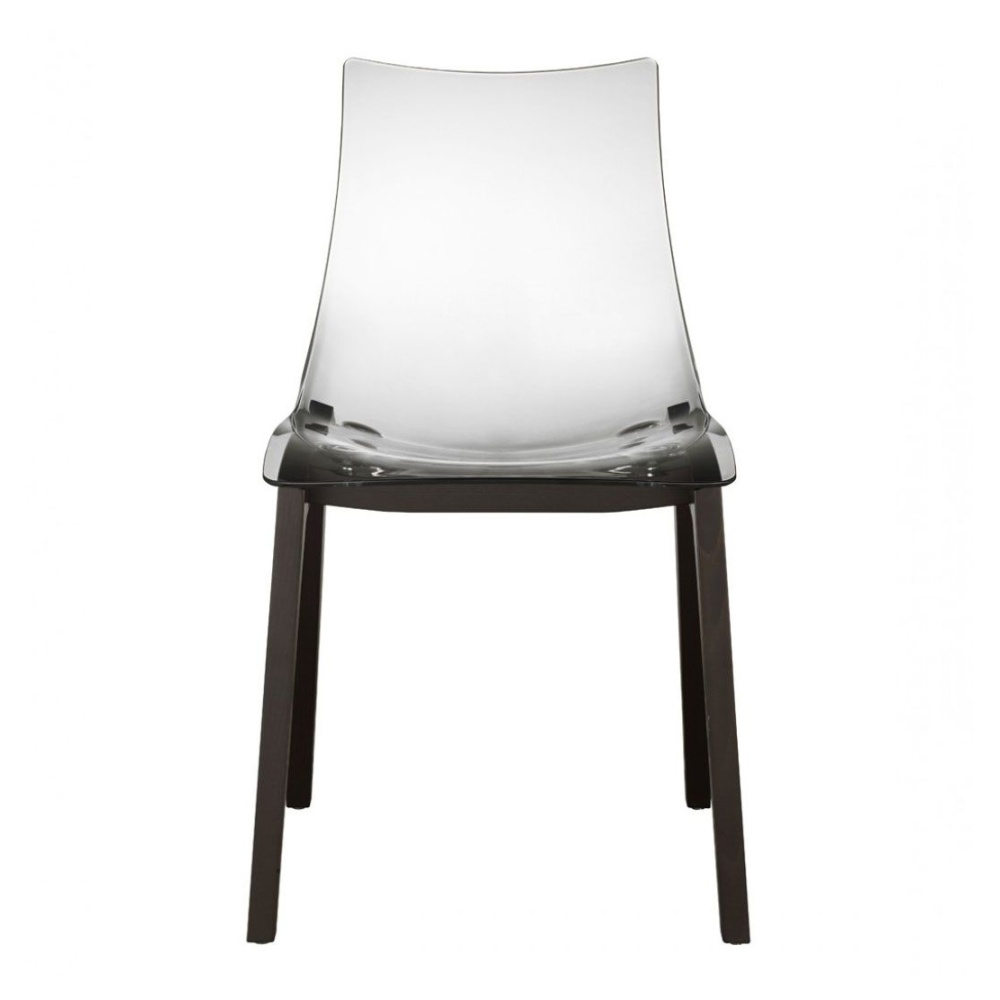 Chaise transparente et bois A-2805 Natural Zebra