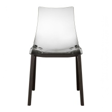 Chaise transparente et bois A-2805 Natural Zebra