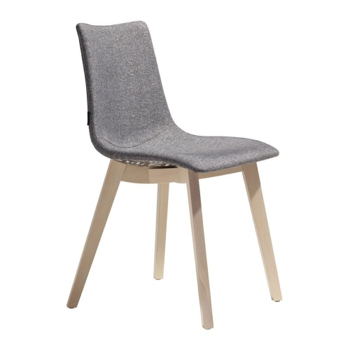 Chaise rembourrée sur pieds en bois Chaise rembourrée sur pieds en bois