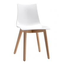 Chaise en plastique et bois A-2806 Natural Zebra