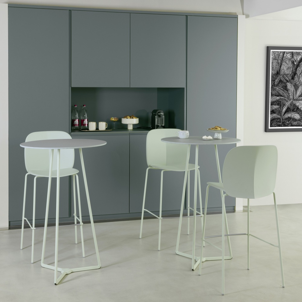 Table haute ronde, plateau HPL Ø60 cm Atomo Round 5033