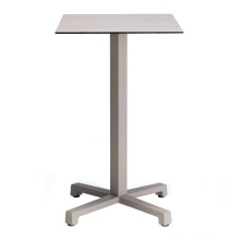 Metal bar table with a 60 cm compact laminate top Cross Square 5095 Metal bar table with a 60 cm compact laminate top Cross Square 5095