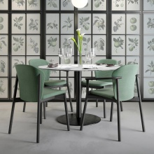 Стол большой металлический с круглой HPL столешницей Tiffany XL Round 5172 Стол большой металлический с круглой HPL столешницей Tiffany XL Round 5172