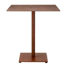 Metal table with a 60/70/80 cm compact laminate top Tiffany Square 5182