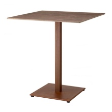 Metal table with a 60/70/80 cm compact laminate top Tiffany Square 5182