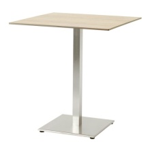 Metal table with a 60/70/80 cm compact laminate top Tiffany Square 5182