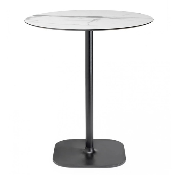 Round bar table with HPL top Ø 60/70 cm