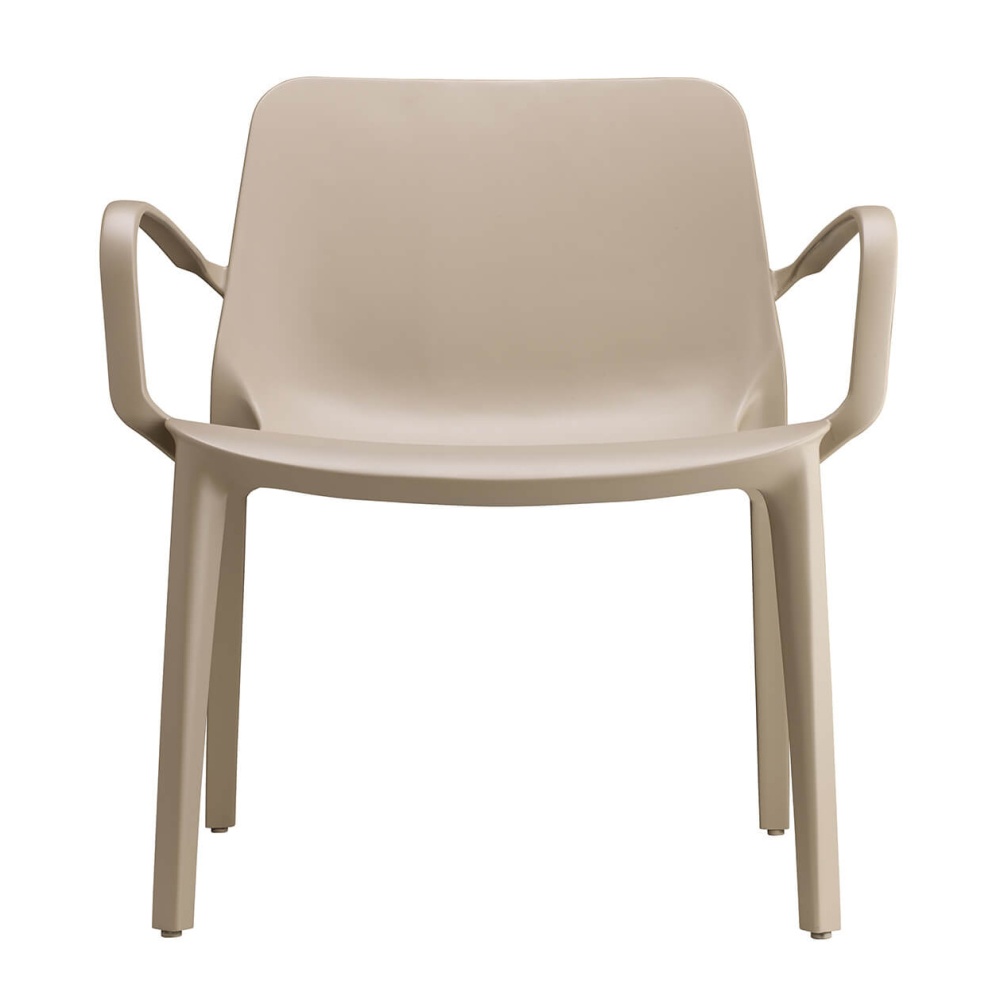 Technopolymer lounge chair with armrests M-2351 Ginevra