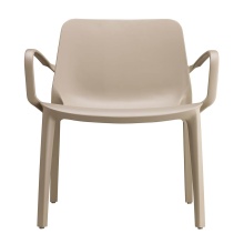 Technopolymer lounge chair with armrests M-2351 Ginevra