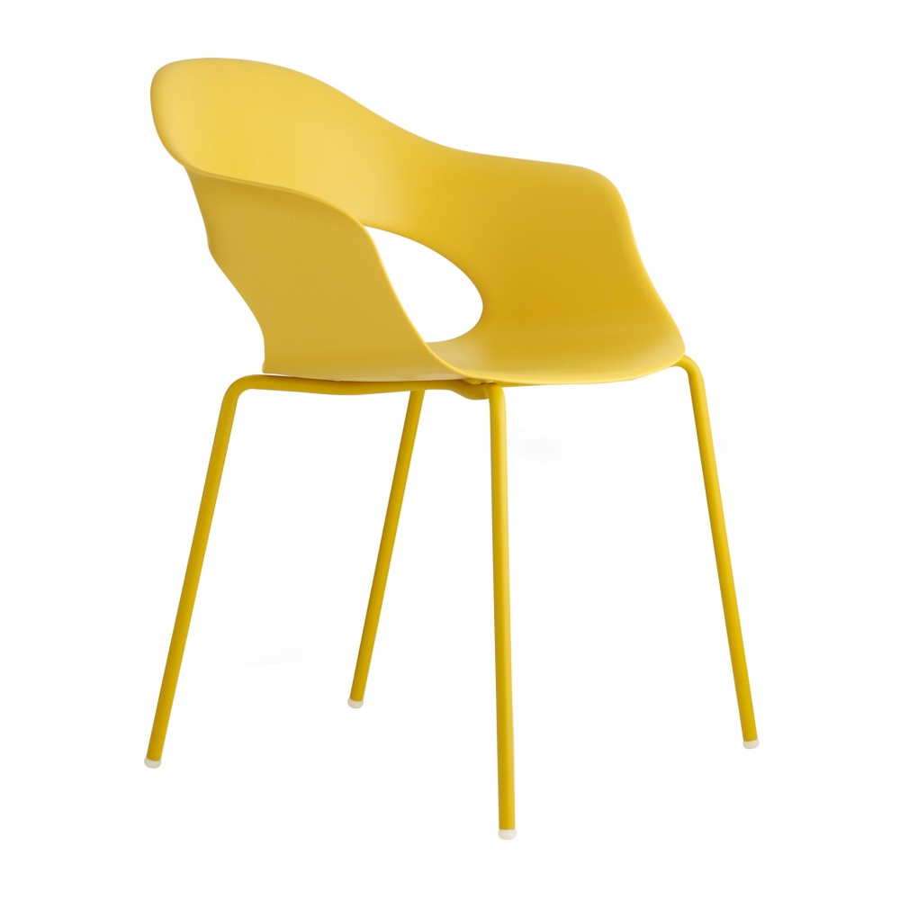 Stackable chair with steel legs and technopolymer shell B-2696 Lady