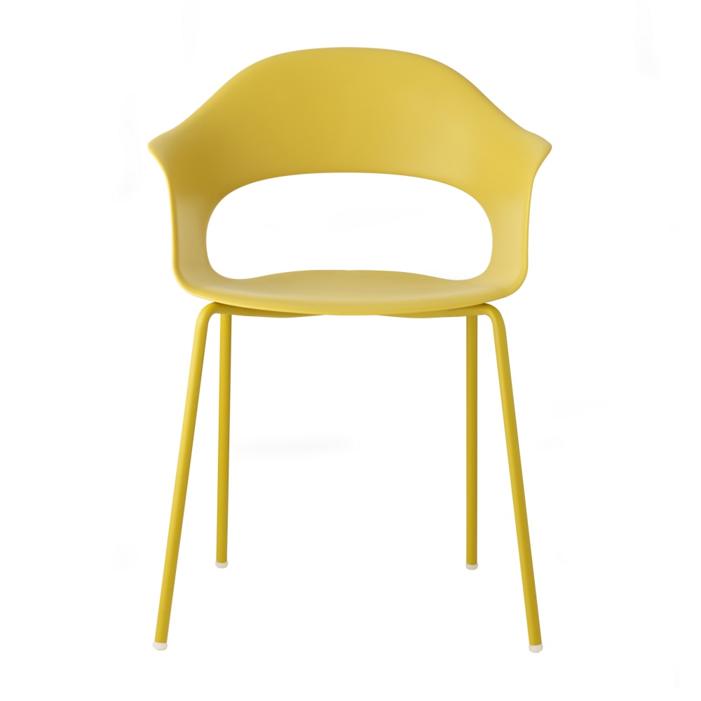 Stackable chair with steel legs and technopolymer shell B-2696 Lady