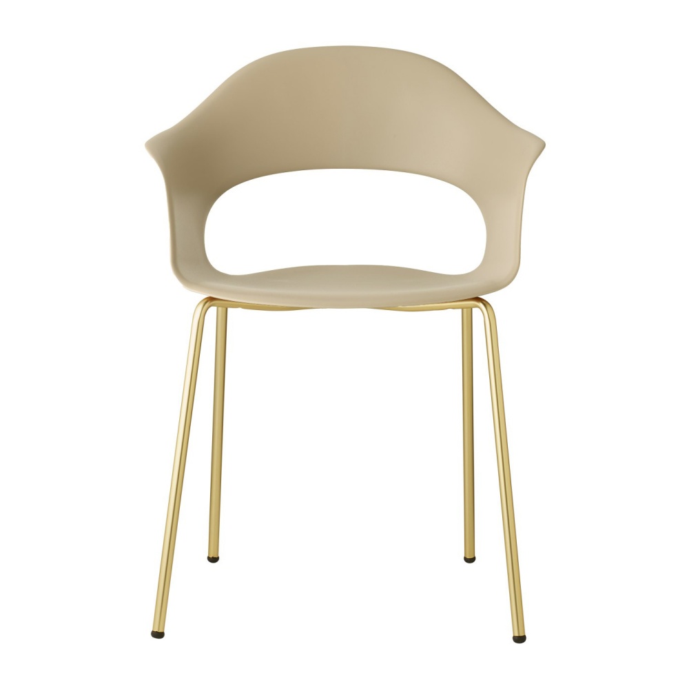 Stackable chair with steel legs and technopolymer shell B-2696 Lady