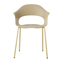Stackable chair with steel legs and technopolymer shell B-2696 Lady
