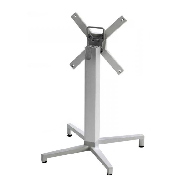Aluminium table base with folding mechanism