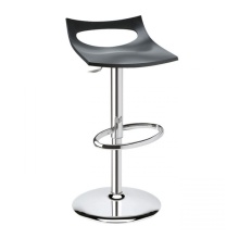 Height-adjustable swivel stool with technopolymer seat and steel base H-2220 Diavoletto