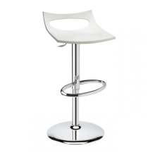 Height-adjustable swivel stool with technopolymer seat and steel base H-2220 Diavoletto