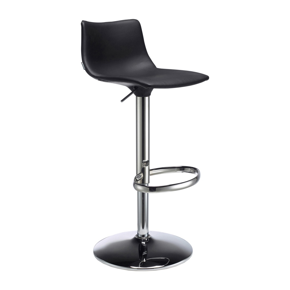 Height-adjustable swivel stool with steel base and upholstered seat with polycarbonate core H-2373 Day Up Pop
