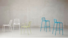 Outdoor stackable steel bar stool Summer