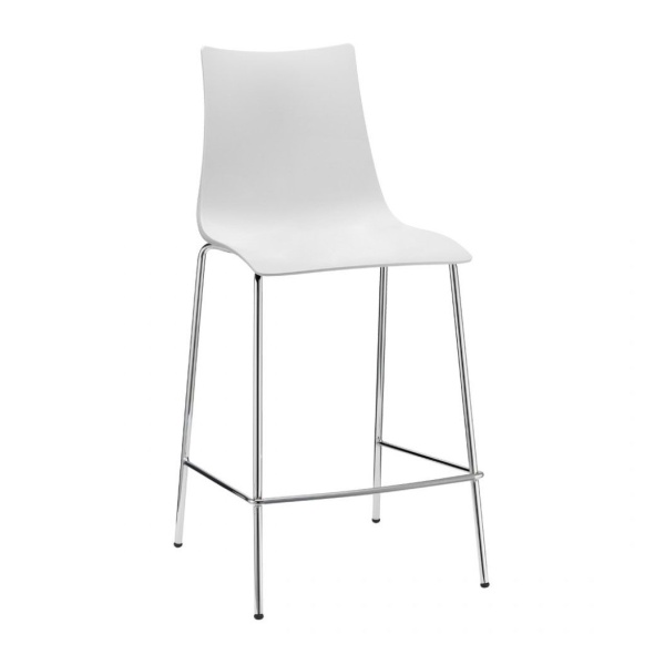 Tabouret mi-hauteur métal et plastique