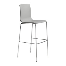 Bar stool with legs in steel and technopolymer shell H-2575 Alice Bar stool with legs in steel and technopolymer shell H-2575 Alice