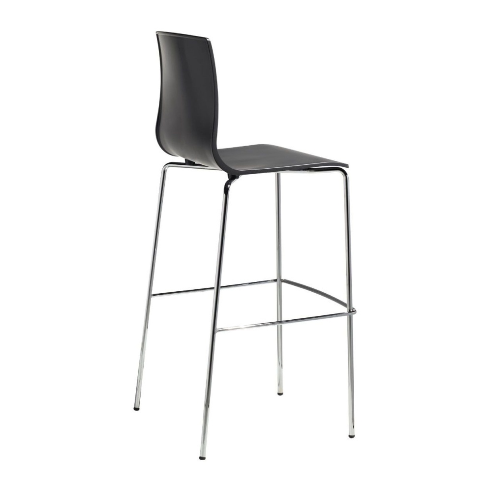 Bar stool with legs in steel and technopolymer shell H-2575 Alice Bar stool with legs in steel and technopolymer shell H-2575 Alice