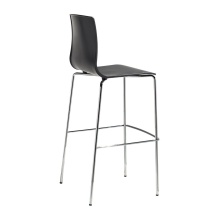Bar stool with legs in steel and technopolymer shell H-2575 Alice Bar stool with legs in steel and technopolymer shell H-2575 Alice