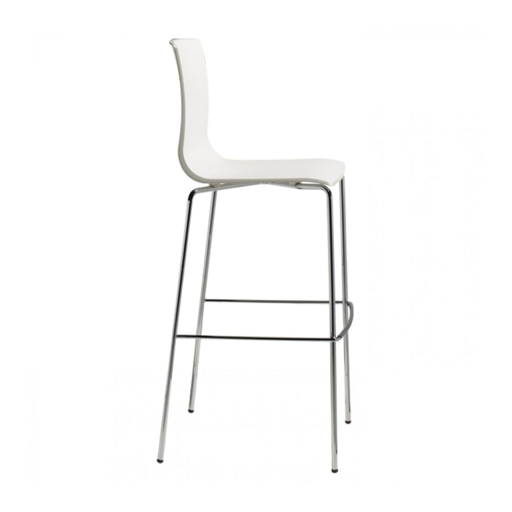 Bar stool with legs in steel and technopolymer shell H-2575 Alice Bar stool with legs in steel and technopolymer shell H-2575 Alice