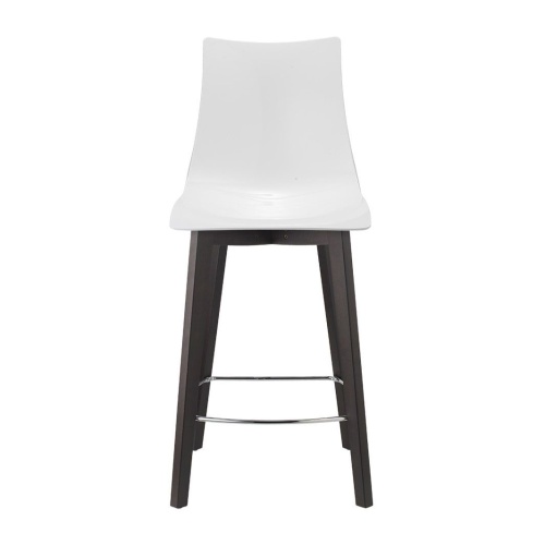 Tabouret mi-hauteur bois et plastique