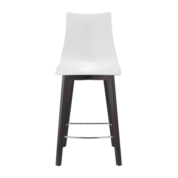 Tabouret mi-hauteur bois et plastique