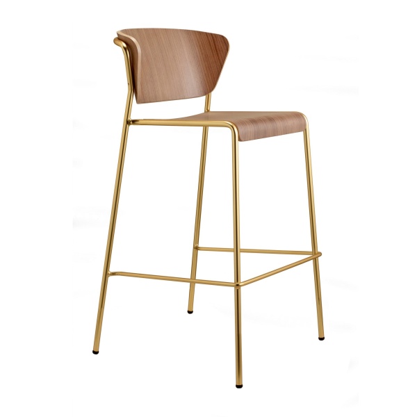 Tabouret mi-hauteur bois et métal