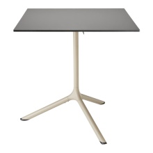 Metal table with folding square HPL top Compacto 5000