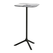 Metal bar table with folding square HPL top with bevelled corners Bar 5001