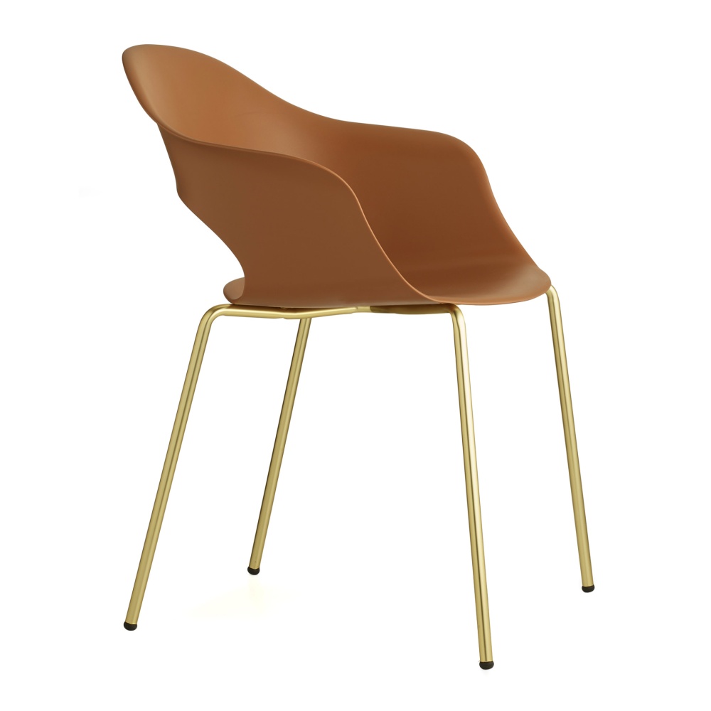 Stackable chair with steel legs and technopolymer shell B-2696 Lady