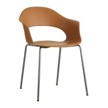 Stackable chair with steel legs and technopolymer shell B-2696 Lady