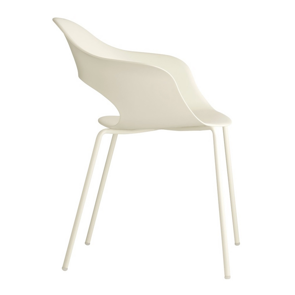 Stackable chair with steel legs and technopolymer shell B-2696 Lady