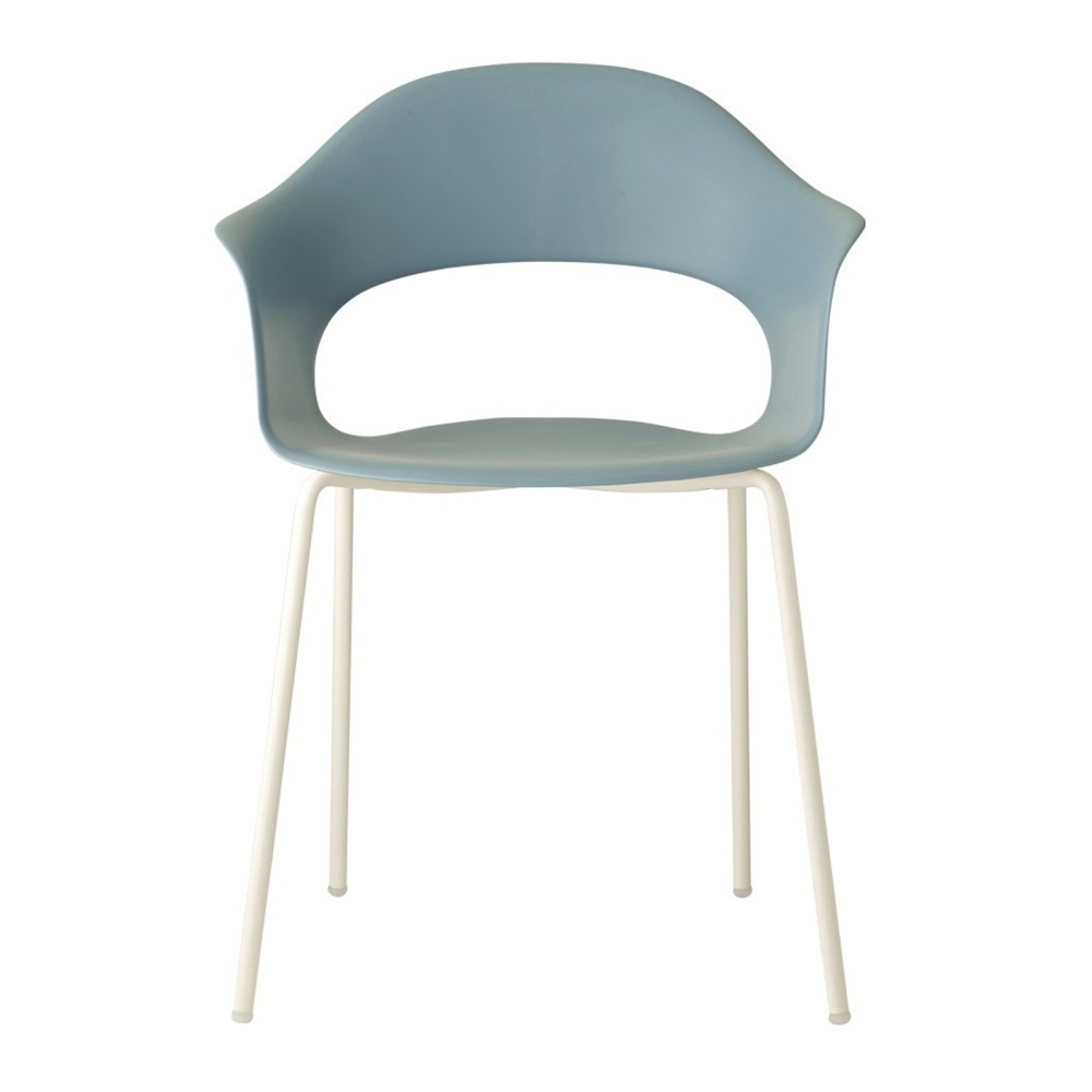 Stackable chair with steel legs and technopolymer shell B-2696 Lady