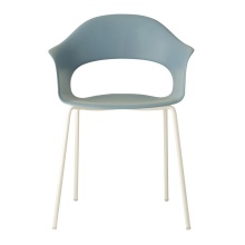 Stackable chair with steel legs and technopolymer shell B-2696 Lady