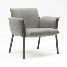 Outdoor upholstered metal armchair Brezza Lounge