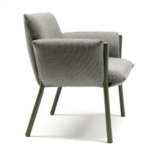 Outdoor upholstered metal armchair Brezza Lounge