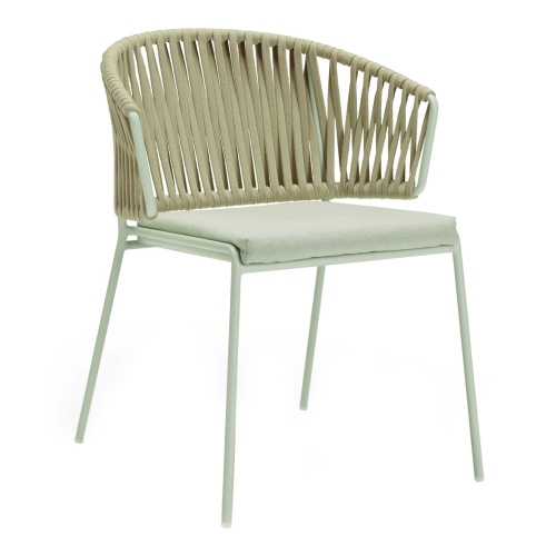 Chaise en métal avec corde marine Chaise en métal avec corde marine