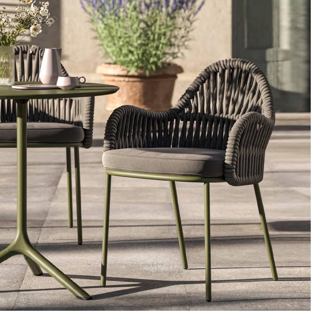Chaise en métal avec corde B-2908 Malvasia Riviera