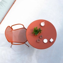 Stackable steel garden chair with armrests Ronda X