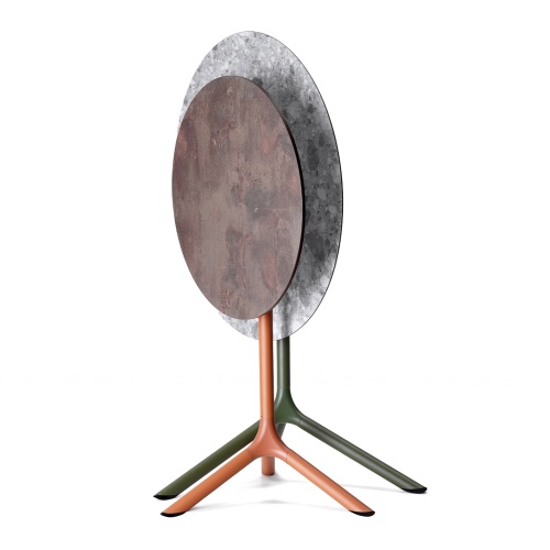 Table avec plateau rabattable Ø 60–80 cm